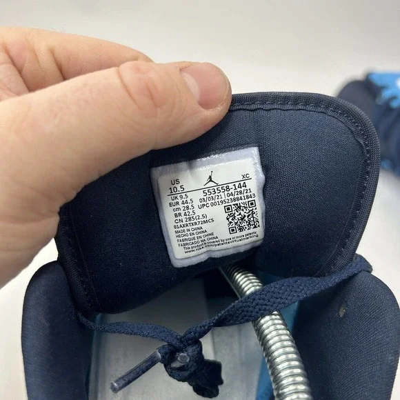 Nike Shoes Jordan 1 Low Retro “UNC Powder Blue Obsidian” 2023 - Picture 8 of 8